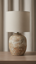 Textured stoneware table lamp (example image)