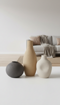 Textured Ceramic Vase Set